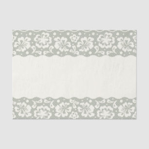 Papier Mousseline Motif de dentelle, cru 5 de fleur