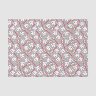 Papier Mousseline Motif de dents d'arc-en-ciel