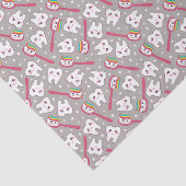 Papier Mousseline Motif de dents d'arc-en-ciel (Détail)