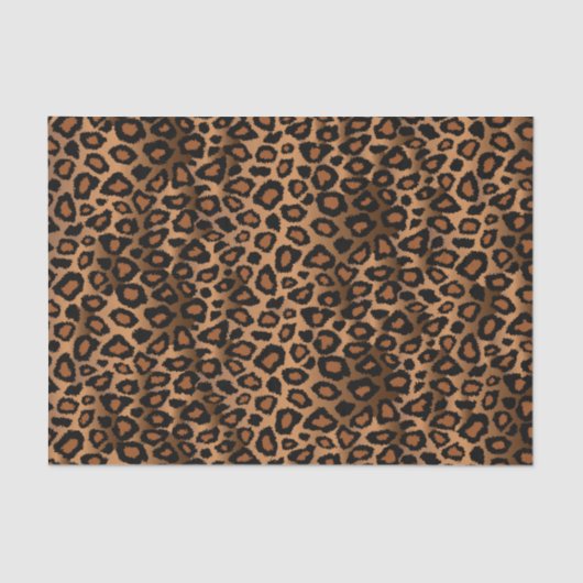 Papier Mousseline Motif de design de Leopard Brown (Recto)