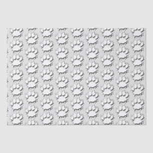 Papier Mousseline Motif de dessin à mâchoires pour chien argenté