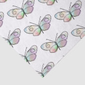 Papier Mousseline Motif de dessin de papillon de fil (Détail)