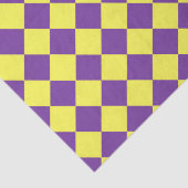 Papier Mousseline Motif de diamant jaune pourpre Checker (Détail)