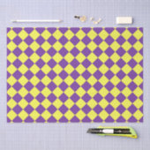 Papier Mousseline Motif de diamant jaune pourpre Checker (Artisanat)