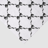 Papier Mousseline Motif de diamant noir Coquette Bow (Détail)