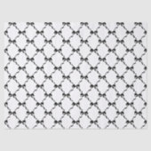 Papier Mousseline Motif de diamant noir Coquette Bow (Recto)