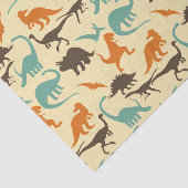 Papier Mousseline Motif de Dinosaur Silhouette (Détail)