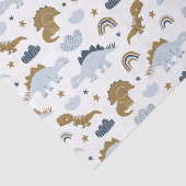 Papier Mousseline Motif de dinosaure arc-en-ciel mignon (Détail)
