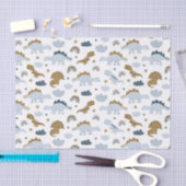 Papier Mousseline Motif de dinosaure arc-en-ciel mignon (Artisanat)