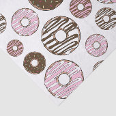 Papier Mousseline Motif De Donuts, Donuts Roses, Donuts Brown (Détail)