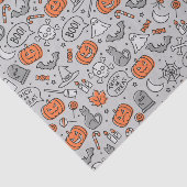 Papier Mousseline Motif de doodle pour les enfants mignons Halloween (Détail)