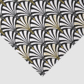Papier Mousseline Motif de fan d'art déco - blanc et noir (Détail)