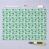 Papier Mousseline Motif de fermeture à quatre feuilles vert (Artisanat)