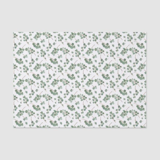 Papier Mousseline Motif de feuillage d'arbre de dollar en argent (Recto)