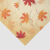 Papier Mousseline Motif de feuille d'automne (Détail)