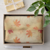 Papier Mousseline Motif de feuille d'automne (Cadeau)