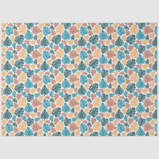 Papier Mousseline Motif de feuille de Monstera Tropical - Nature col