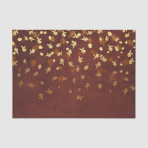 Papier Mousseline Motif de feuille d'or d'automne
