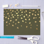 Papier Mousseline Motif de feuille d'or d'automne (Artisanat)