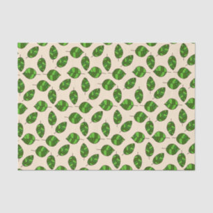 Papier Mousseline Motif de feuille graphique Feuille vert printemps