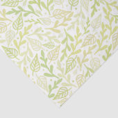 Papier Mousseline Motif de feuilles de printemps vert (Détail)