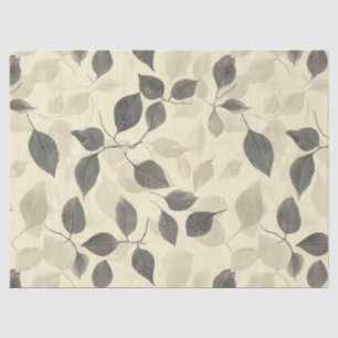 Papier Mousseline Motif de feuilles pressées rustique – Botanique d'