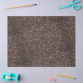 PAPIER MOUSSELINE MOTIF DE FÈVES DE CAFÉ (Artisanat)