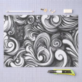 Papier Mousseline Motif De Flèche Noir Et Blanc (Artisanat)