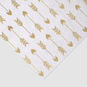 Papier Mousseline Motif de flèches de feuille d'or de Faux (Détail)