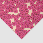 Papier Mousseline Motif de fleur d'art déco - rose-foncé et pêche (Détail)