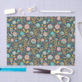 Papier Mousseline Motif de fleur d'art populaire (Artisanat)