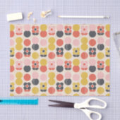 Papier Mousseline Motif de fleur moderne de la moitié du siècle (Artisanat)