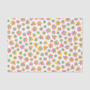 Papier Mousseline Motif de fleur multicolore