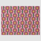 Papier Mousseline Motif de fleur pixel 8 bits (Recto)