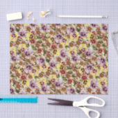 Papier Mousseline Motif de fleur sauvage de pensées d'été (Artisanat)