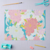 Papier Mousseline Motif de fleurs (Artisanat)