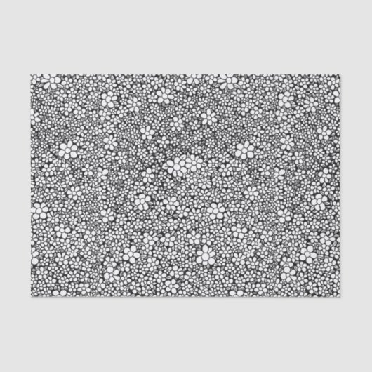 Papier Mousseline Motif de fleurs à main (Recto)
