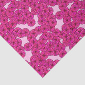 Papier Mousseline Motif de fleurs Art Déco - magenta sur rose (Détail)