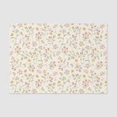 Papier Mousseline Motif de fleurs d'aquarelle (Recto)