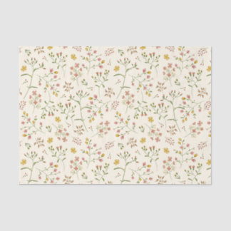 Papier Mousseline Motif de fleurs d'aquarelle