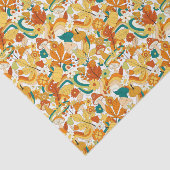 Papier Mousseline Motif de fleurs de champignons Super rétro (Détail)