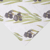 Papier Mousseline Motif de fleurs iris à billes (Détail)