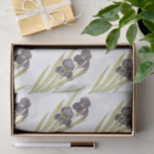 Papier Mousseline Motif de fleurs iris à billes (Cadeau)