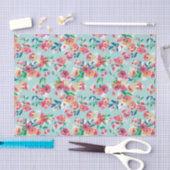 Papier Mousseline Motif de fleurs peint (Artisanat)