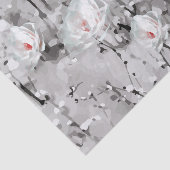 Papier Mousseline Motif de fleurs peint moderne d'hiver (Détail)