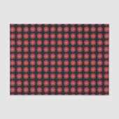 Papier Mousseline Motif de fleurs Plasticine Rouge (Recto)