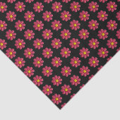 Papier Mousseline Motif de fleurs Plasticine Rouge (Détail)