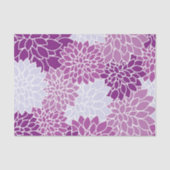 Papier Mousseline Motif de fleurs violettes (Recto)