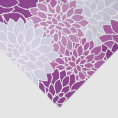 Papier Mousseline Motif de fleurs violettes (Détail)
