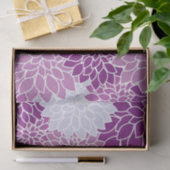Papier Mousseline Motif de fleurs violettes (Cadeau)